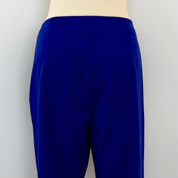 Elie Tahari Royal Blue Cropped Pants Slacks Cotton Blend Size 12 - Picture 6 of 9